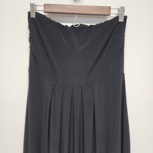 Carlos Saavedra Convertible Bandeau Black Maxi Dress Size M Stretchy Formal Gown - Picture 9 of 16